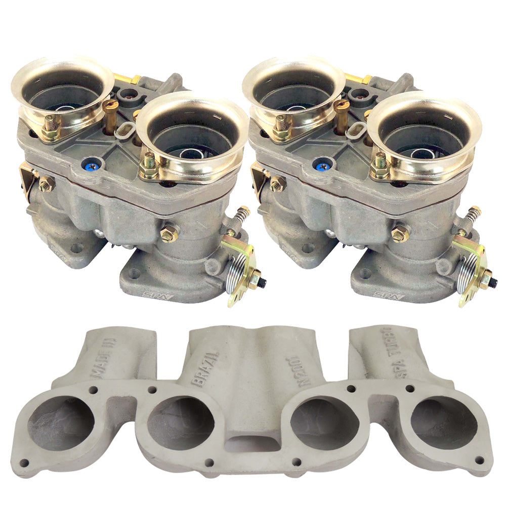 VW MKI MKII GTI 1.8L 2.0L 8v SOHC dual downdraft intake manifold + 2 40mm super bowl downdraft Carburetor