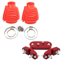 Rear Swing Axle Boots Pair - Red + Urethane Transmission Mount Kit for VW BUG/Beetle/Buggy/Baja