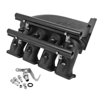 Cast Aluminum Intake Manifold for transverse VW/AUDI 1.8T with 8 injectors Fuel Rail Kit (right side without throttle bolt holes) - Black
