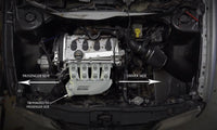 Cast Aluminum Intake Manifold for tranverse VW/AUDI 1.8T with 8 injectors Fuel Rail Kit (right side OEM throttle) - Black