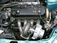 Honda D-series T3 top mount turbo manifold