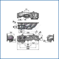 Scion / Toyota 2.4L 2AZFE T3 Turbo manifold