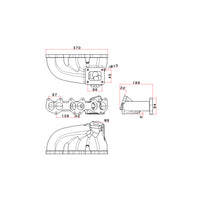 VW VR6 12v Turbo manifold + SPA 27 Turbocharger - T3 A/R .84 Twin Scroll