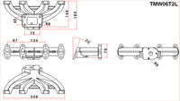 VW Golf / Passat ABA 8v / 1.9L TDI turbo manifold - T25 flange