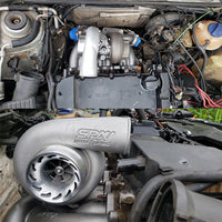 VW VR6 12V Twin scroll T4 top mount turbo manifold - Dual V-band Wastegates